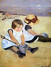 Famous Children Paintings - Children Playing On The Beach